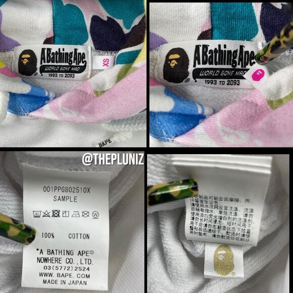 BAPE Multi Camo Pullover Hoodie Women’s XS - Picture 7 of 8